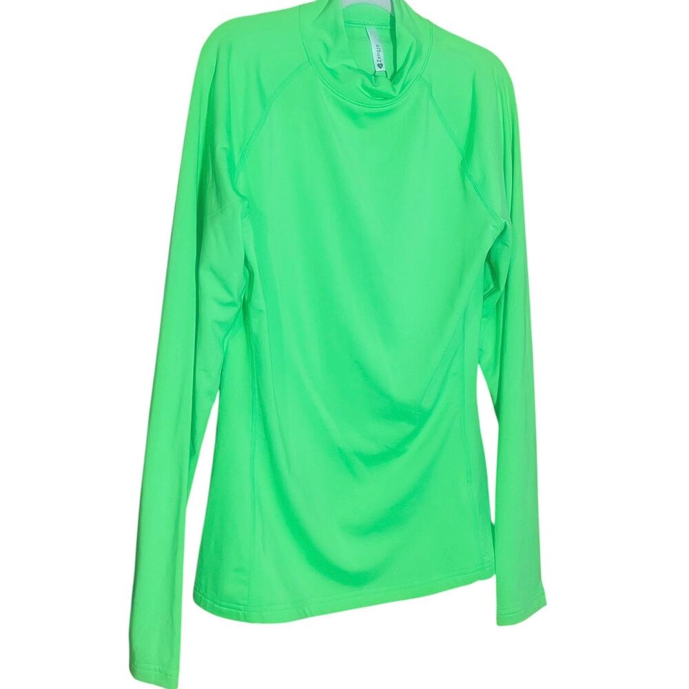 Zengjo Neon Green Women's Athletic Long Sleeve Top Size Small NWT